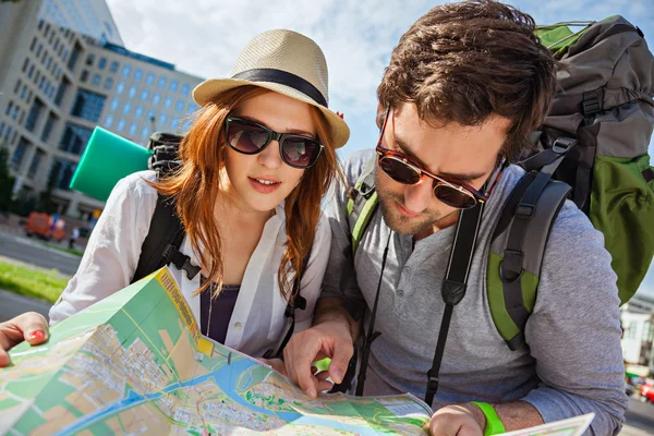 Tourists Sightseeing City — Stock Photo, Image