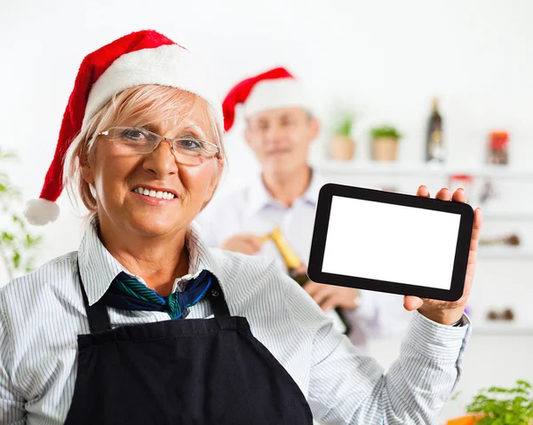 Glückliches Paar in der Küche — Stockfoto