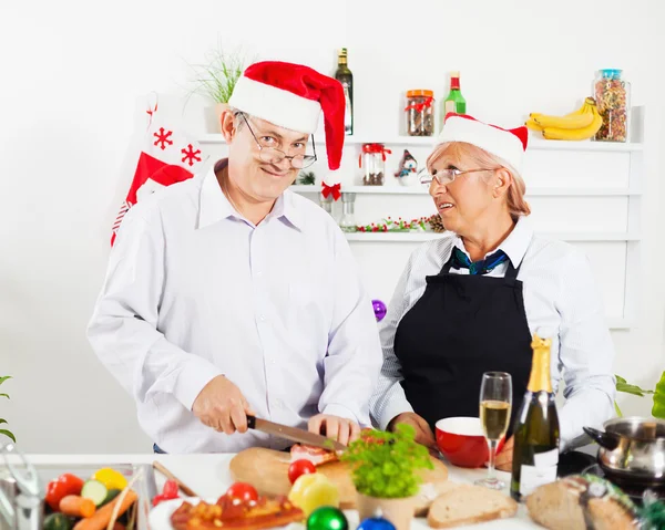 Préparation du dîner de Noël — Photo