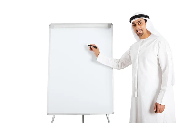 Middle Eastern businessman giving presentation — Stock Photo, Image