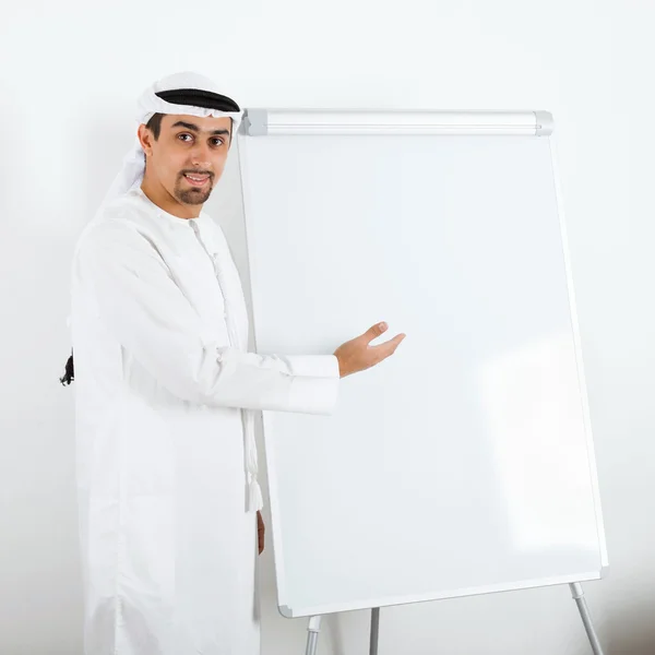 Middle Eastern businessman giving presentation — Stock Photo, Image