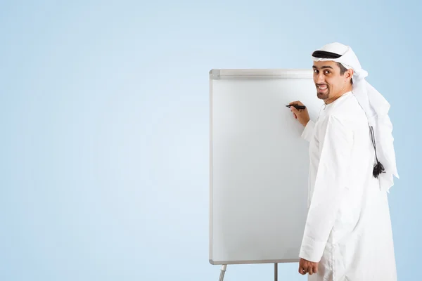 Mellanöstern affärsman ger presentation — Stockfoto