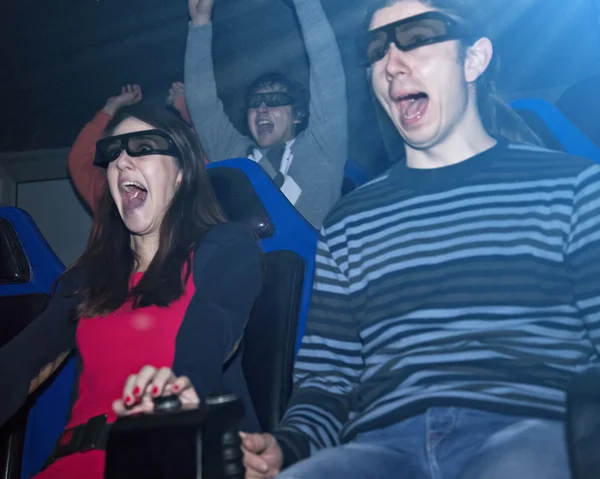 Watching 5D cmovie — Stock Photo, Image