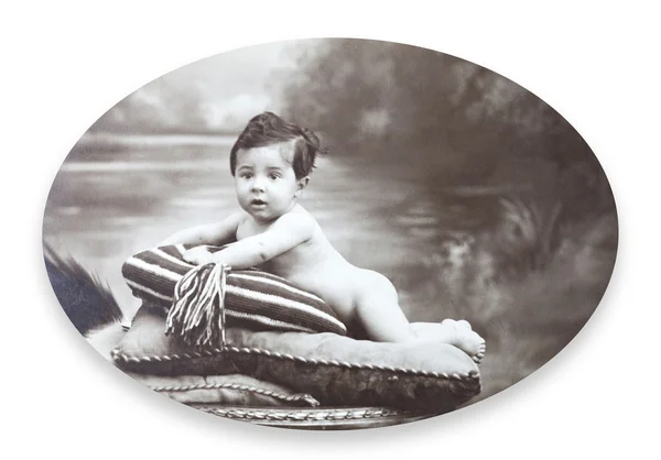 Античний портрет маленького хлопчика — стокове фото