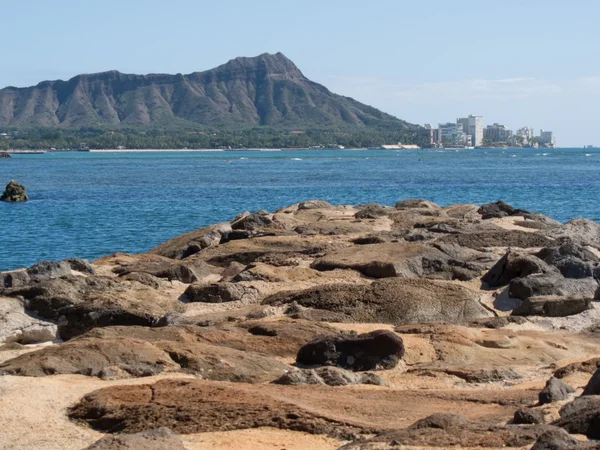 Diamond Head from Waikiki — Stock Photo, Image