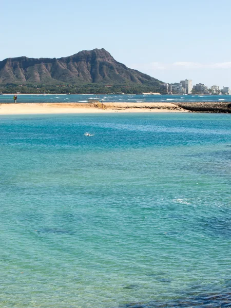 Diamond Head from Waikiki — Stock Photo, Image