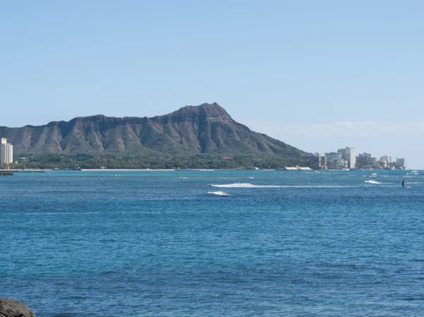 Diamond Head з Waikiki — стокове фото