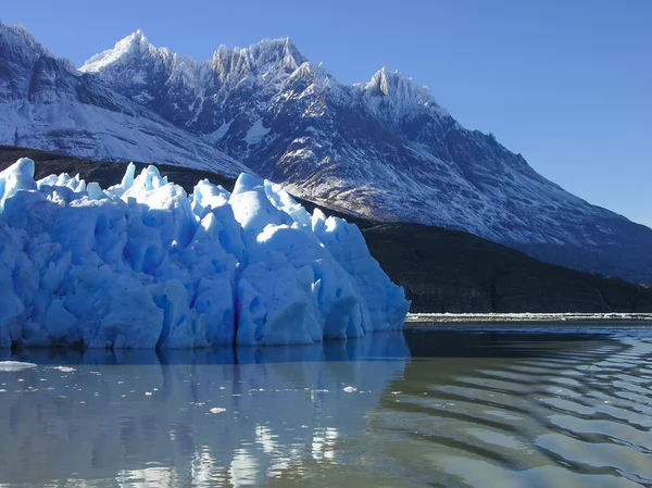 Lago grey v torres del paine — Stock fotografie