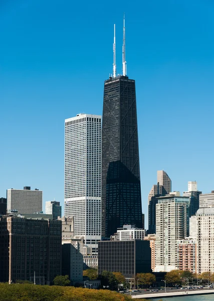 Hancock Building e Chicago Skyline — Foto Stock
