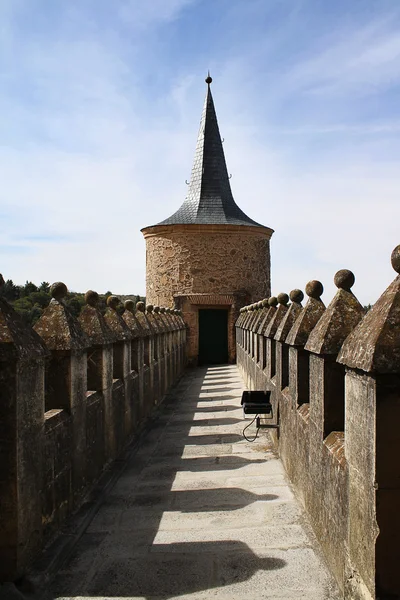 Tower in fortification, Alcazar of Segovia, Spain — Stock Photo, Image