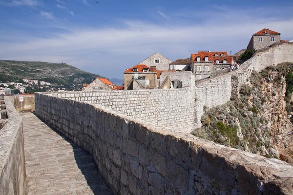 Murs dans la vieille ville de Dubrovnik, Croatie — Photo