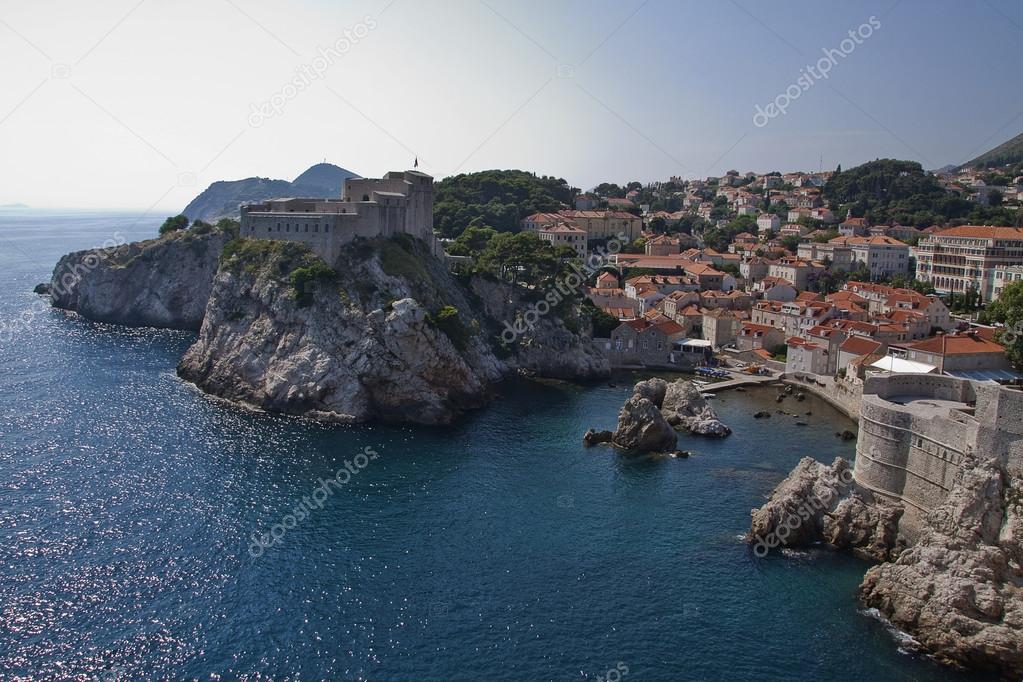Lanscape of walled city of Dubrovnik, Croatia