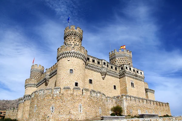 Castle of the Mendoza in Manzanares el Real, Spain — Stock Photo, Image