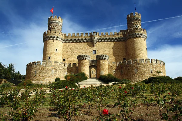 Castle of the Mendoza in Manzanares el Real, Spain — Stock Photo, Image