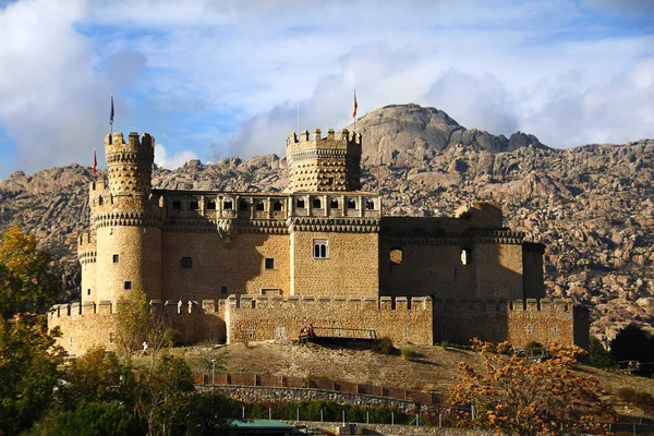 Solnedgång i Spanien, manzanares el real i madrid — Stockfoto