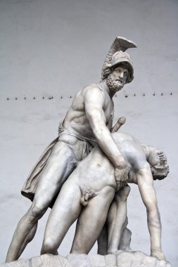 Yunan kahramanı heykeli Floransa, ita patroclus holding menelaus