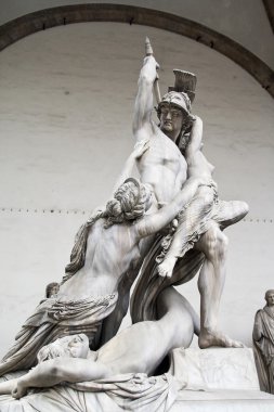 Floransa, loggia della signoria, antik Mermer heykel inci