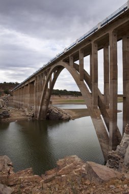 taş köprü bir göl, zamora, İspanya