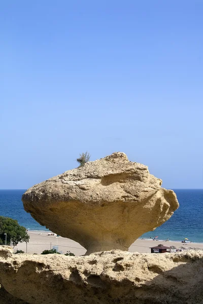 Beach in geologic area in Mazarron — Stock Photo, Image