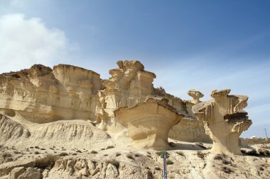 Erosion on rocks formation in Bolnuevo, Murcia, Spain clipart