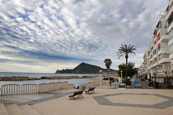 Seafront in a touristic village in Spain, Altea — Stock Photo, Image