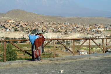 Zavallı kadın: arequipa, peru, Güney Amerika