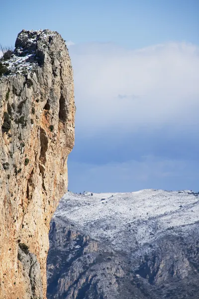 Panoramic of snow mountain in Alicante, Spain — Stock Photo, Image