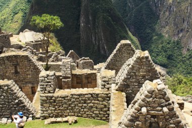 Görünüm Arkeolojik Sit machu picchu, cuzco, peru, yedi