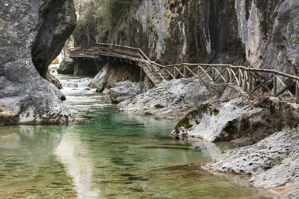 Garganta de Cerrada de Elías cerca de Río Borosa en el Parque Nacional Cazorla —  Fotos de Stock