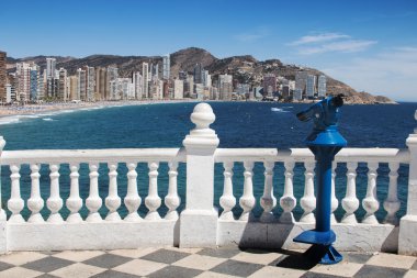 benidorm levante Beach c Akdeniz manzaralı balkon