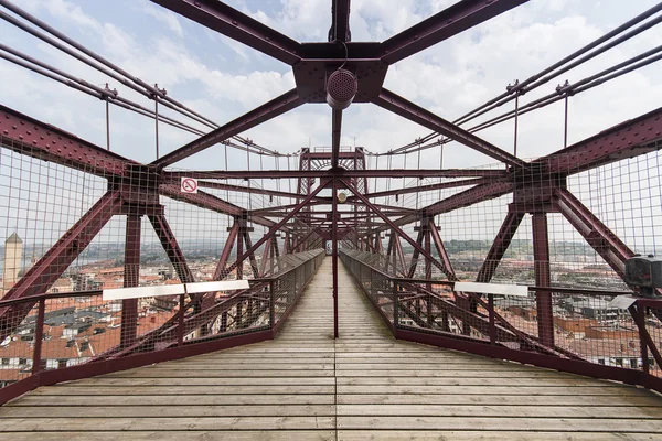 Помаранчевий Залізний міст в Біскайя, portugalete, Іспанія — стокове фото
