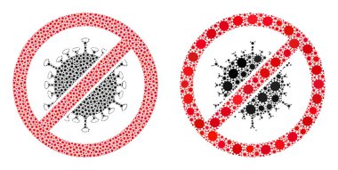 Covid Enfeksiyon Simgesini Durdur - Covid-2019 Biyolojik Tehlike İkonlarıyla Biyolojik Tehlike Simgeleri
