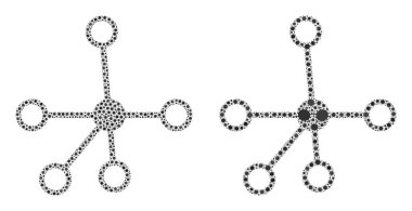 Bağlantılar Simgesi - Coronavirüs Biyolojik Tehlike Enfeksiyonu Simgeleri