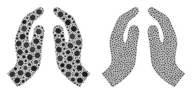 Dua Et Elleri Simgesi - Covid Biyolojik Tehlike Elementlerinin Bileşimi