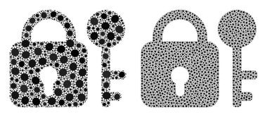 Gizlilik Simgesi - Coronavirüs Biyolojik Tehlike Elementleri Kolajı