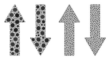 Dikey Değişim Okları Simgesi - Covid Biyolojik Tehlike Ürünlerinin Biyolojik Ögeleri