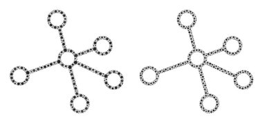 Bağlantı Simgesi - Covid Biyolojik Tehlike Elementleri Mozaiği
