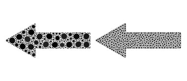 Sol Ok Simgesi - Covid Virüs Biyolojik Tehlike Elementleri Kolajı