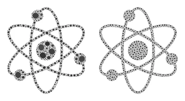 Atom Elektronları Simgesi - Covid Biyolojik Tehlike Ürünleri Kolajı