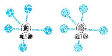 Operatör İlişkileri Simgesi - Covid-2019 Biyolojik Tehlike Ürünleri Mozaiği