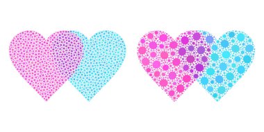 Lovely Hearts Icon - Covid Virüs Biyolojik Tehlike Enfeksiyonu Simgeleri