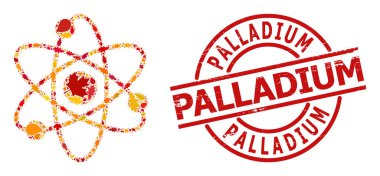 Palladium Stamp ve Atom Elektronları Sonbahar Kompozisyon Simgesi Sonbahar Yaprakları