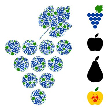 Üzüm Toplu Simgesi Fraktal Kolajı