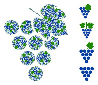 Üzüm Çubuğu Simgesi Fraktal Mozaiği