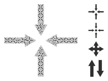 Okları Küçült Simge Fraktal Kolajı