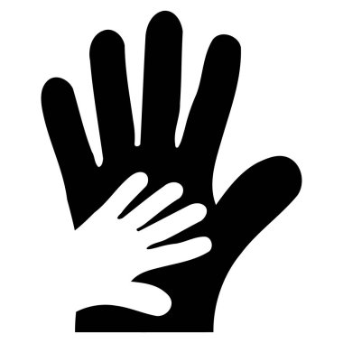 Arkadaş Eller Düz Simge İllüstrasyonu