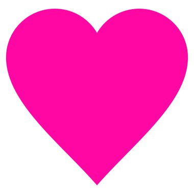 Kalp Düz Simgesi İllüstrasyonu