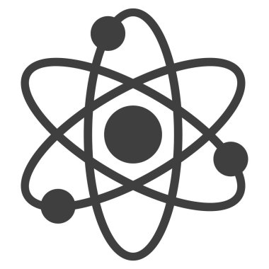 Atom Elektronları Düz Simge Simgesi