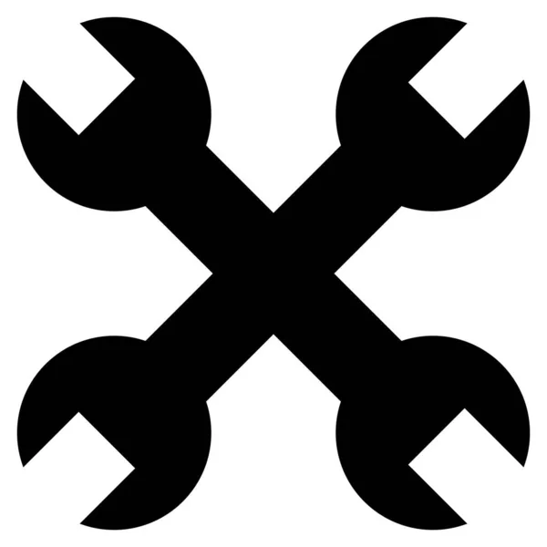 Reparatur Spannern flache Symbol-Symbol — Stockfoto