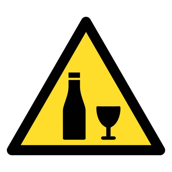 アルコール警告フラットアイコン画像 — ストック写真